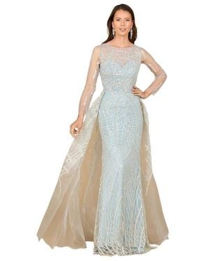 Lara Long Sleeve Lace Gown - White