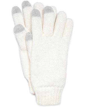 Muk Luks Heat Retainer Cable Texting Glove - White