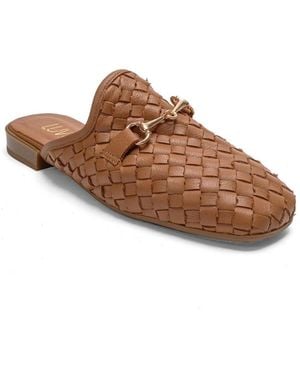 Forever & Always Shoes Forever And Always Shoes Senia Leather Woven Mule - Brown
