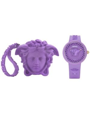 Versace Swiss Silicone Strap Watch 38mm - Purple