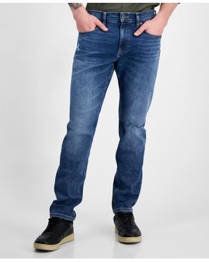 INC International Concepts Athletic-slim Fit Destroyed Jeans - Blue