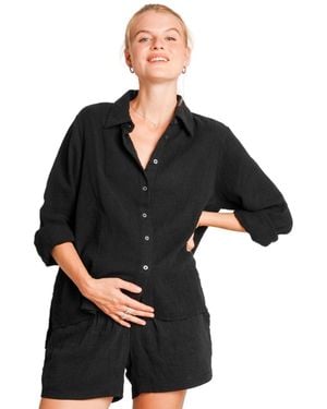 Nom Maternity Maternity The Easy Shirt - Black