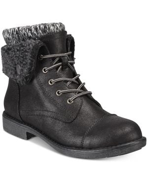 White Mountain Duena Lace-up Hiker Booties - Black