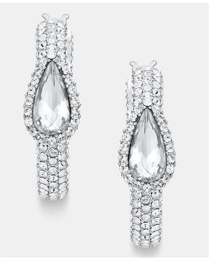 Givenchy Crystal 26mm Pear Hoop Earrings - White