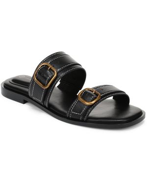 Giani Bernini Scottiee Flat Slide Sandals - Black