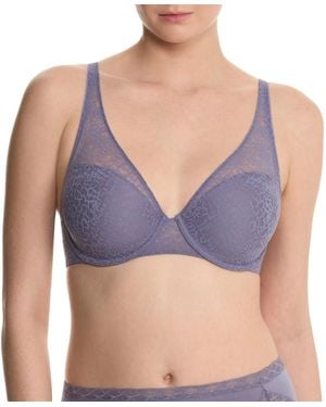 Natori Pretty Smooth Lacey T-shirt Bra - Blue
