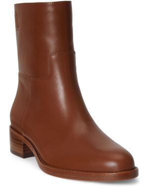 Ralph Lauren Kyle Round Toe Booties - Brown