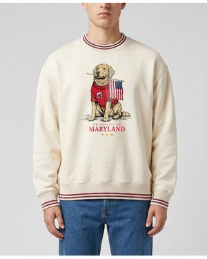 Uscape Apparel And Maryland Terrapins Americana Good Boy Ribbed Premium Sweatshirt - Natural
