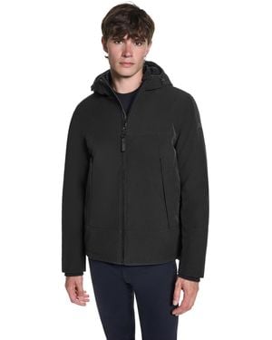 KARL LAGERFELD Sherpa-lined Hooded Softshell Jacket - Black