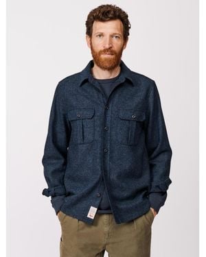 aubi Ravendale Wool Shirt - Blue