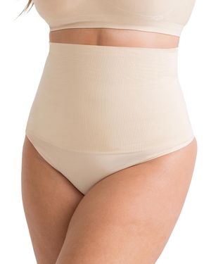 Shapermint Essentials High Waisted Shaper Thong 98099 - Natural