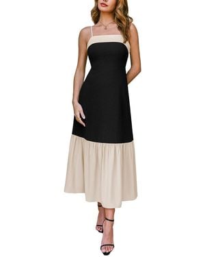 CUPSHE So Polished Two-toned Maxi Beach Dress - Black