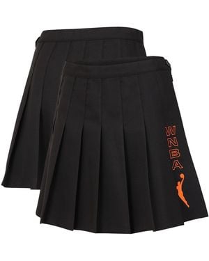round21 And Wnba Game On Tennis Skirt - Black