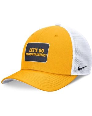 Nike Gold/white West Virginia Mountaineers Local Rise Trucker Adjustable Hat - Yellow