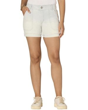 Democracy Petite High-rise Denim Shorts - White