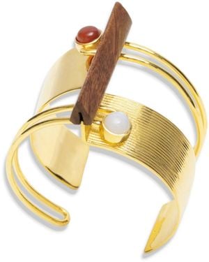 Nectar Nectar New York 18k Plated Tuatara Cuff Bracelet - Metallic