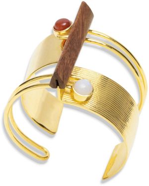 Nectar Nectar New York 18k Plated Tuatara Cuff Bracelet - Metallic