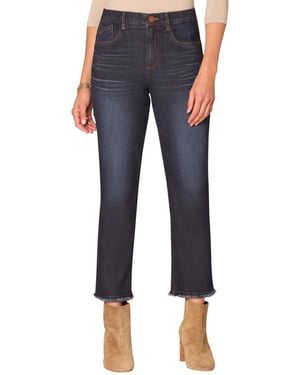 Democracy High Rise Slim Straight "ab" Solution Jeans - Blue