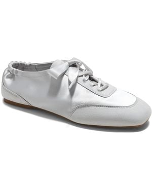 VIVAIA Cristina Square-toe Lace-up Satin Sneakerina - White