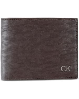 Calvin Klein Rfid Slimfold Extra Capacity Wallet - Brown