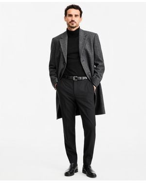 Michael Kors Classic-fit Wool Cashmere Blend Kavon Overcoat - Black