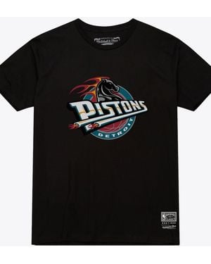 Mitchell & Ness And Detroit Pistons Hardwood Classics Arch T-shirt - Black