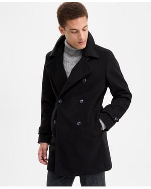 Tommy Hilfiger Classic-fit Double Breasted Overcoat - Black