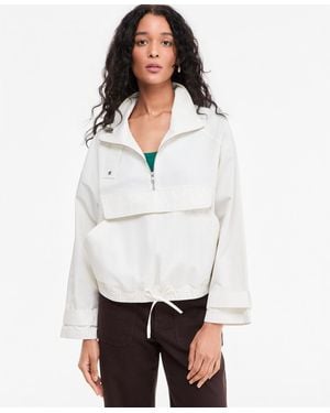 On 34th Stand-collar Pullover Anorak Jacket - White
