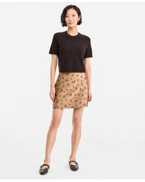 On 34th Jacquard Floral A-line Mini Skirt - Multicolor