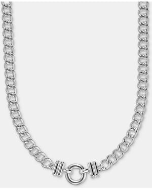 Ralph Lauren Curb Chain 17" Collar Necklace - Metallic