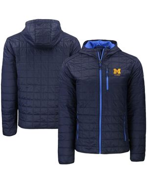 Cutter & Buck Â Michigan Wolverines Rainier Eco Primaloft Hooded Full-zip Jacket - Blue