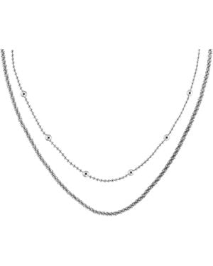 Calvin Klein Layered Chain Ball Necklace Gift Set - White