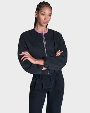 Converse Bubble Sleeve Bomber Jacket - Black
