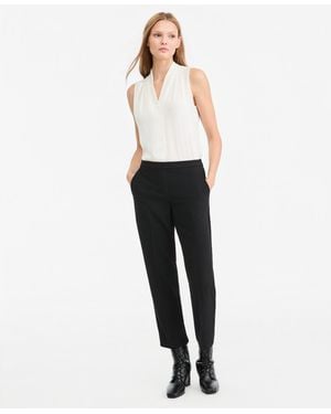 Kobi Halperin Aubree High-waisted Crepe Ankle Pants - White