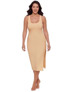 S3 Apparel Rib Swimsuit Coverup Dress - White