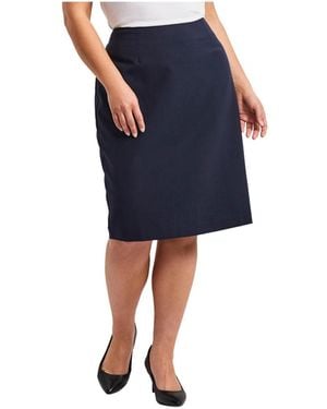 Avenue Plus Size Cool Hand Pencil Skirt - Blue