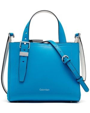 Calvin Klein Lowen Triple Compartment Adjustable Crossbody - Blue