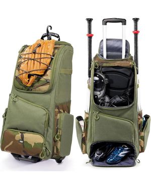 FURLING 60l Rolling Baseball Bag - Green
