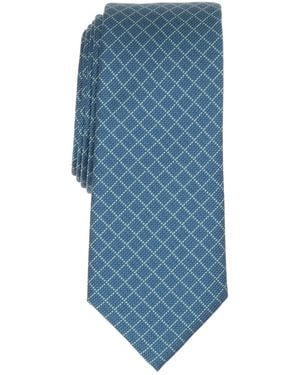 Alfani Wellington Geometric Pattern Tie - Blue