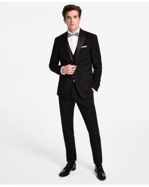 Calvin Klein Slim Fit Wool Blend Tuxedo Separates - Black