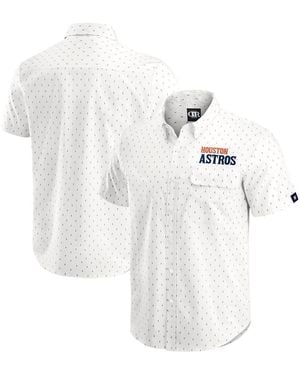 Fanatics Darius Rucker Collection By Houston Astros Printed Button-down Shirt - White
