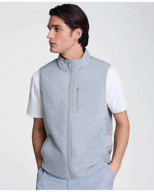 Kenneth Cole Mixed Media Vest - Blue