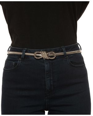 Giani Bernini Sailor Knot Cobra Stretch Belt - Metallic
