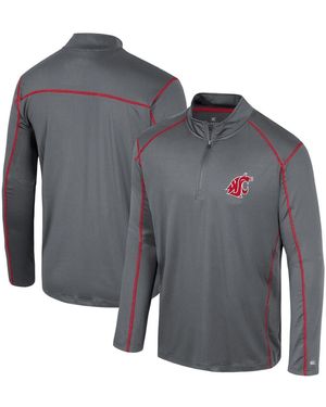 Colosseum Athletics Washington State Cougars Cameron Quarter-zip Windshirt - Gray