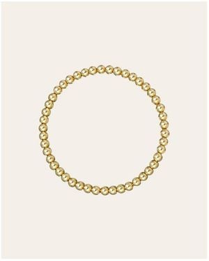 Zoe Lev 4mm Gold Bead Bracelet - Black