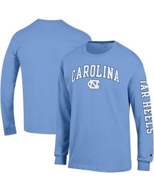Champion Carolina Blue North Carolina Tar Heels Arch Over Logo 2-hit Long Sleeve T-shirt