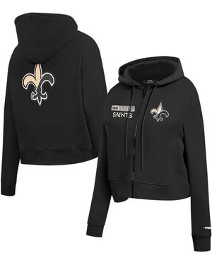 Pro Standard New Orleans Saints Split Logo Full-zip Hoodie - Black