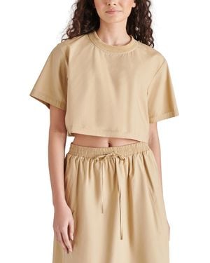 Steve Madden Sunny Short-sleeve Cotton Top - Natural