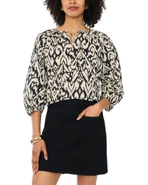 Vince Camuto Lace-up Raglan Top - Black