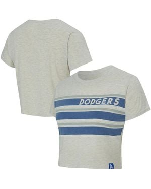 Concepts Sport Los Angeles Dodgers Birch Cropped T-shirt - Blue